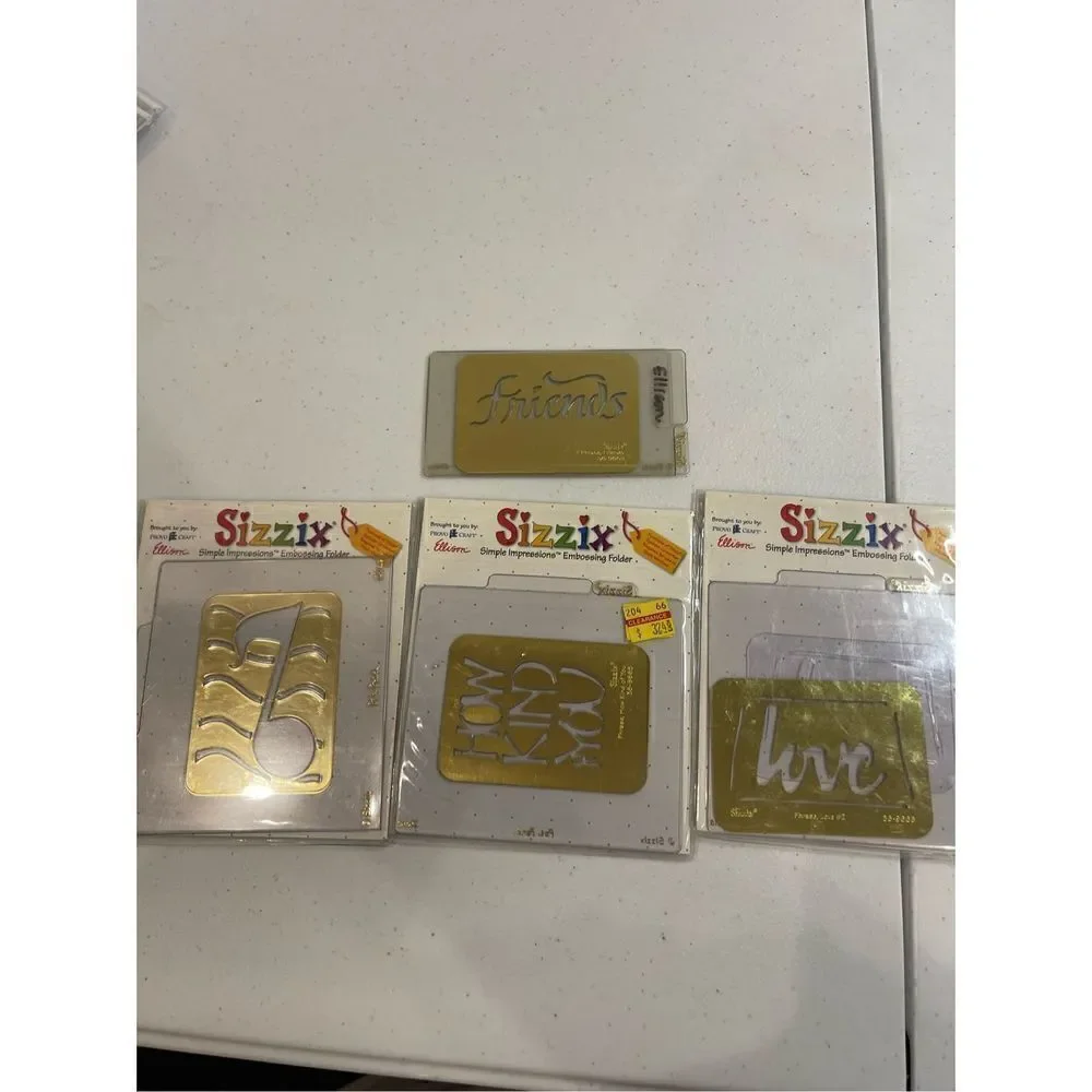 Sizzix bundle lot tags, frame, music notes, tree, leaves and more